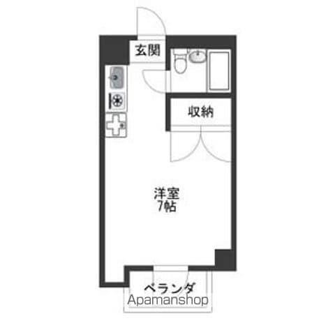 メゾンドボヌール(ワンルーム/2階)の間取り写真