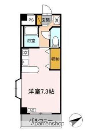 ハイムカメリア(ワンルーム/3階)の間取り写真