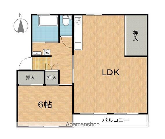 ヒルトップ長野(1LDK/5階)の間取り写真