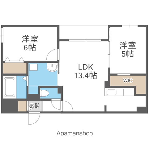 シキレジデンス南平岸(2LDK/3階)の間取り写真