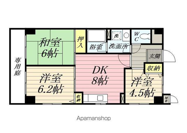 サンヒルズ泉A棟(3DK/1階)の間取り写真