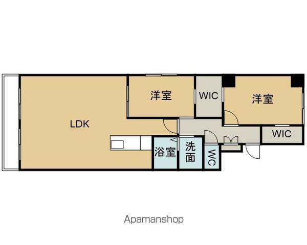 シュロス黒川(2LDK/2階)の間取り写真