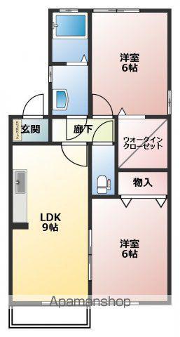 ウィルモア東洋台(2DK/2階)の間取り写真
