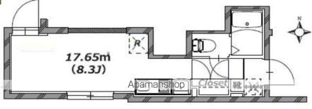 スタイルレジデンス渋谷笹塚(ワンルーム/2階)の間取り写真