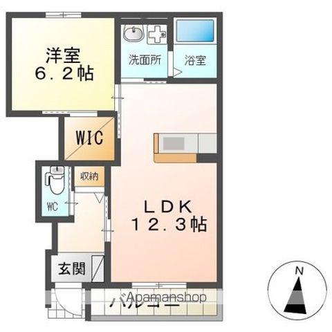 神栖市大野原アパート(1LDK/1階)の間取り写真