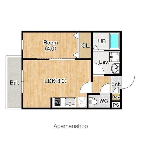 ジーメゾン千葉村田町シャルム(1LDK/3階)の間取り写真