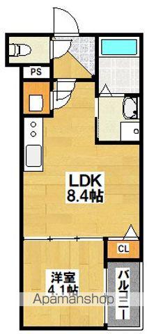 TY-CUBIX CASA 2(1LDK/2階)の間取り写真