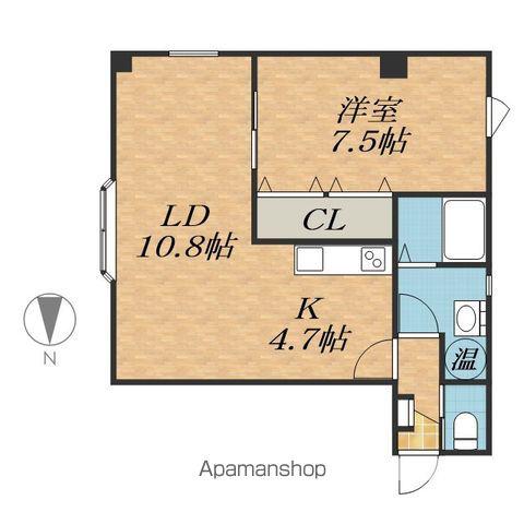 カウベルハイツC(1LDK/2階)の間取り写真