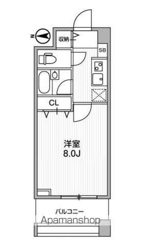 アーデン両国(1K/7階)の間取り写真