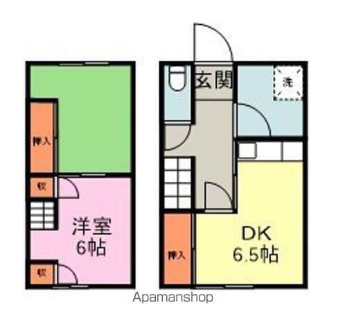 片島ハイツ(2DK/1階)の間取り写真