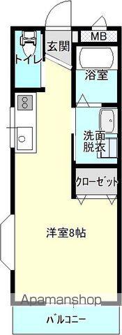 メゾンK(ワンルーム/2階)の間取り写真
