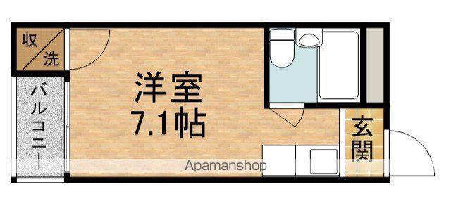 ビッグバーンズマンション高殿(ワンルーム/3階)の間取り写真