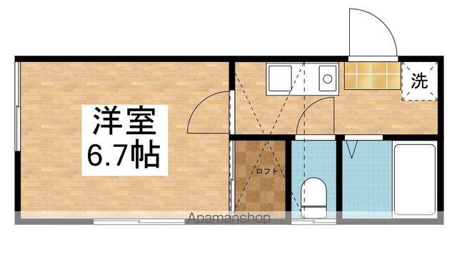 ブルーメA棟(1K/2階)の間取り写真