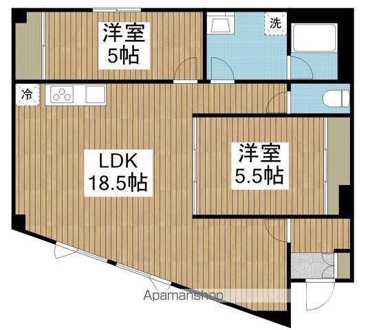 ピオニーヒルズ(2LDK/3階)の間取り写真