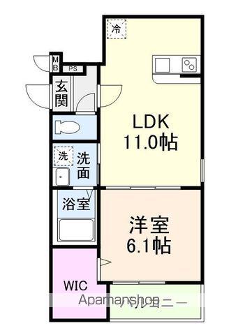 フジパレス遠里小野二丁目Ⅱ(1LDK/2階)の間取り写真