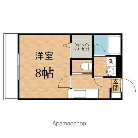 モデルナ(1K/2階)の間取り写真