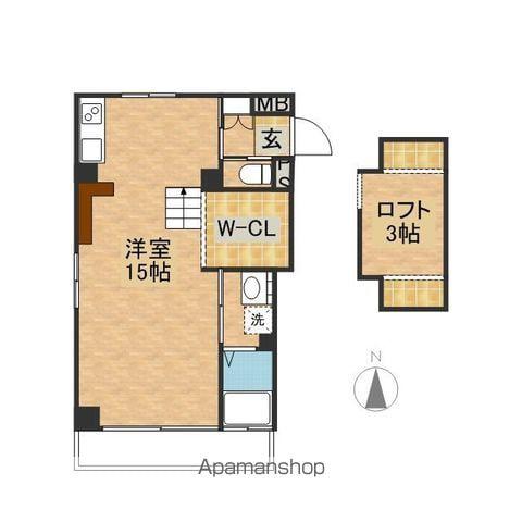 ALTE イースト TOWER(ワンルーム/4階)の間取り写真