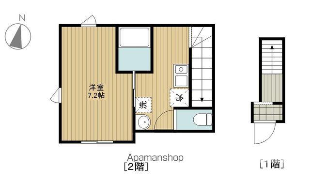 EARTH開成(1K/2階)の間取り写真
