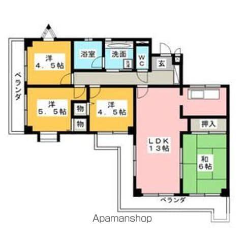 ヴェルビュー一社(4LDK/2階)の間取り写真