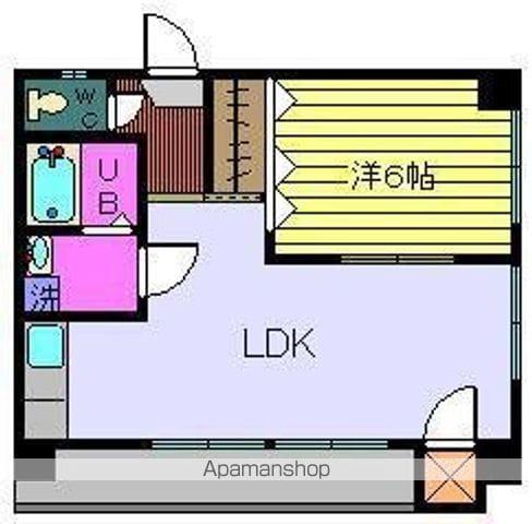 メゾンカミフジ(2DK/4階)の間取り写真