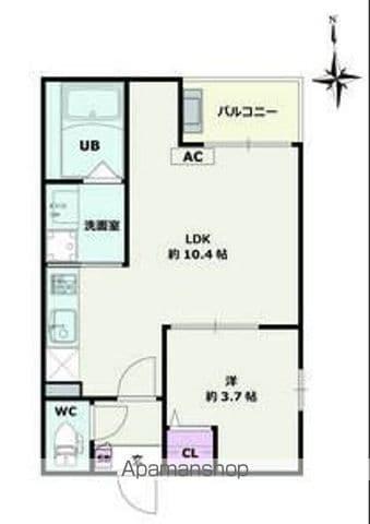 JACK TAYA Ⅱ(1LDK/2階)の間取り写真
