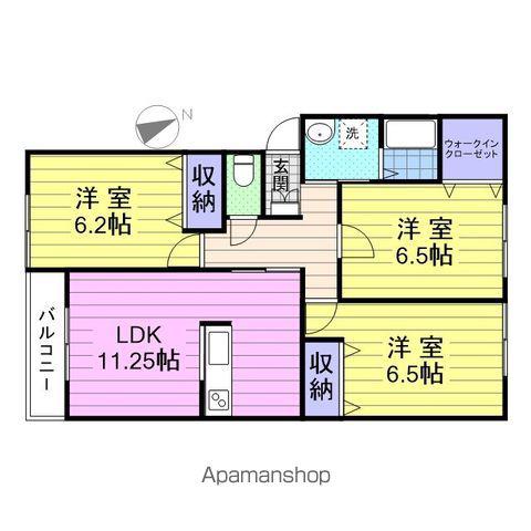 グランシャリオⅡ(3LDK/2階)の間取り写真