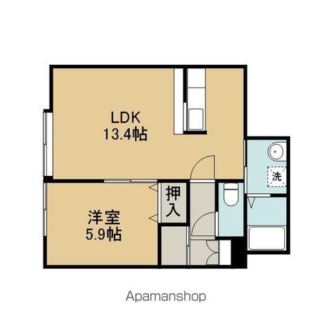ロイヤルハイム明野新町D(1LDK/1階)の間取り写真
