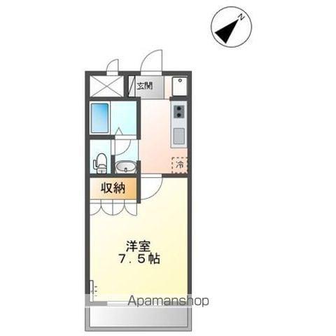 エクシードⅢ(1K/2階)の間取り写真