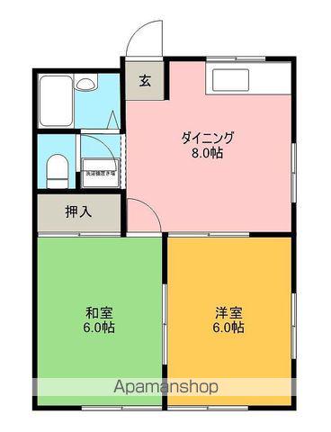 ハイツNARA(2DK/1階)の間取り写真