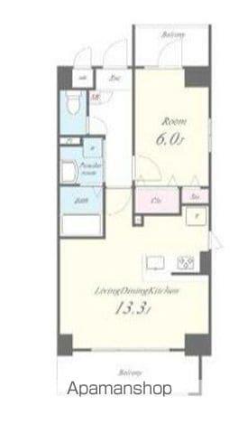 アルコバレーノ(1K/2階)の間取り写真