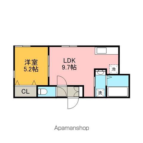 ナチュリラⅤ(1LDK/2階)の間取り写真