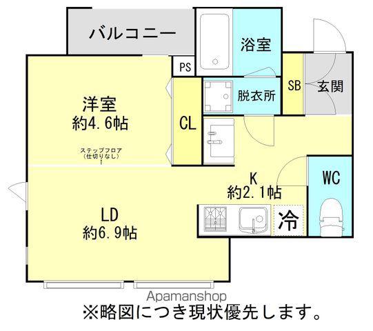 ラシックランテ平和(1LDK/2階)の間取り写真