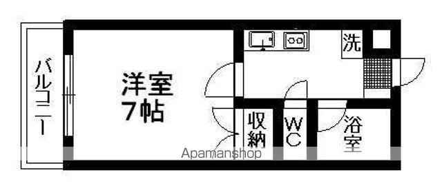 メゾンドール台原(1K/1階)の間取り写真