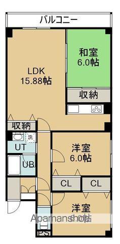 ブルーミィ五稜郭(3LDK/8階)の間取り写真