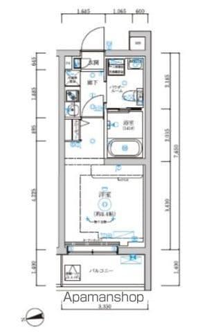 RELUXIA中野鷺宮(1K/1階)の間取り写真