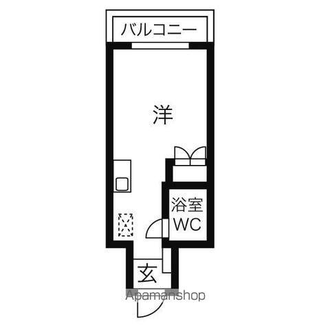 アイリス35(ワンルーム/4階)の間取り写真