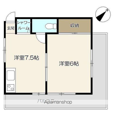 第2ハイツ八潮(1DK/2階)の間取り写真