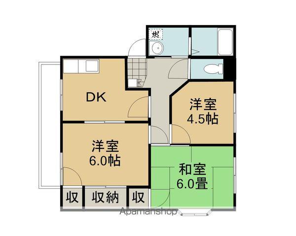 メゾン大沢(3DK/2階)の間取り写真