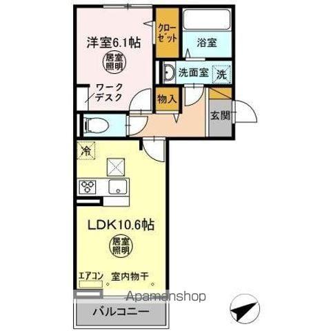 カーサ・コレット(1LDK/1階)の間取り写真