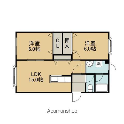 プリヴェイル(2LDK/1階)の間取り写真