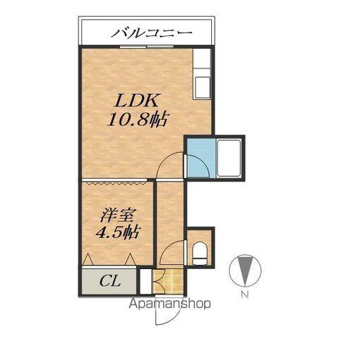 ベルトピア帯広Ⅲ(1LDK/2階)の間取り写真