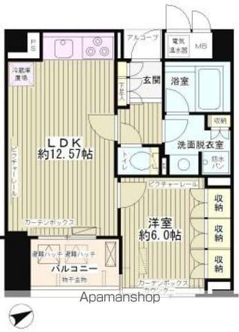 エル・セレーノ西早稲田(1LDK/2階)の間取り写真