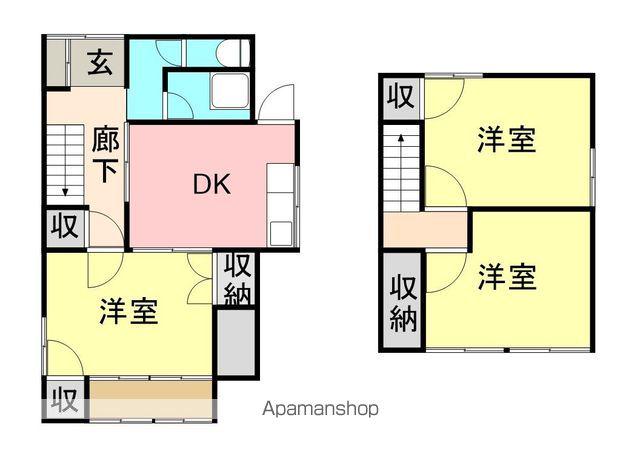 九州新幹線 新八代駅 徒歩26分 2階建 築49年(3DK)の間取り写真
