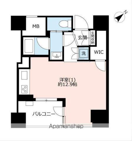 横浜ヴェールタワー(1K/16階)の間取り写真