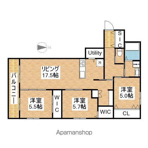 GARDEN COURT 池下(3LDK/3階)の間取り写真