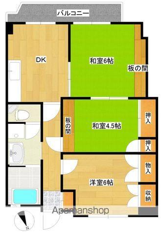 マンションストーンミル(3DK/7階)の間取り写真