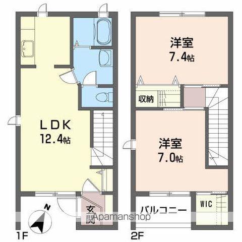 パルモ大槻(2LDK/1階)の間取り写真