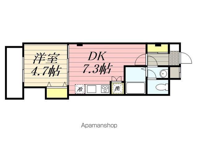 CARMANT MAISON(1DK/1階)の間取り写真
