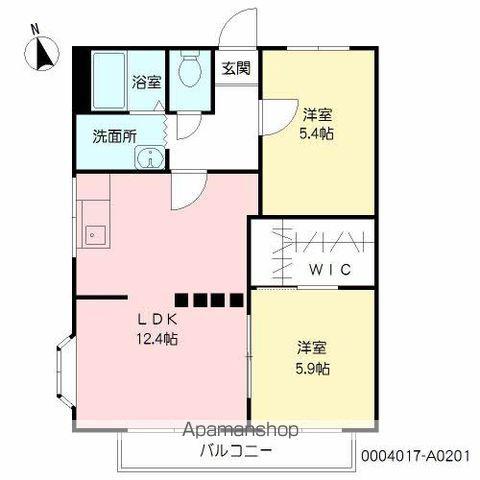 グレイス森(2LDK/2階)の間取り写真