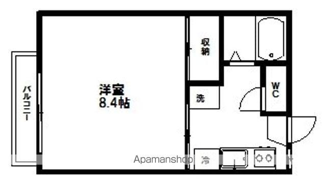 KSCOM(1K/2階)の間取り写真